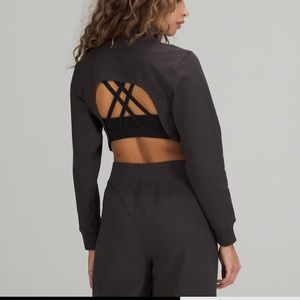 lululemon reversible mock neck in black granite size 6 brand new with tags!